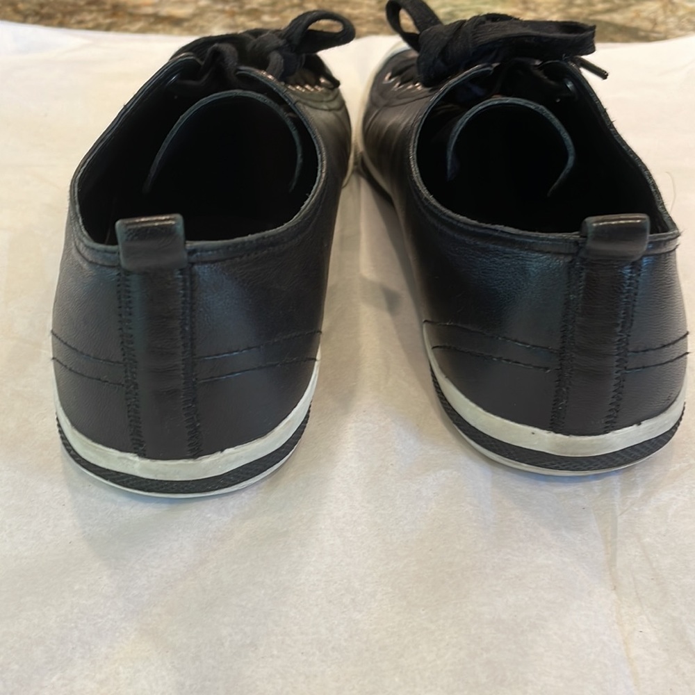 Prada black with white trim sneakers - Picture 2 of 6